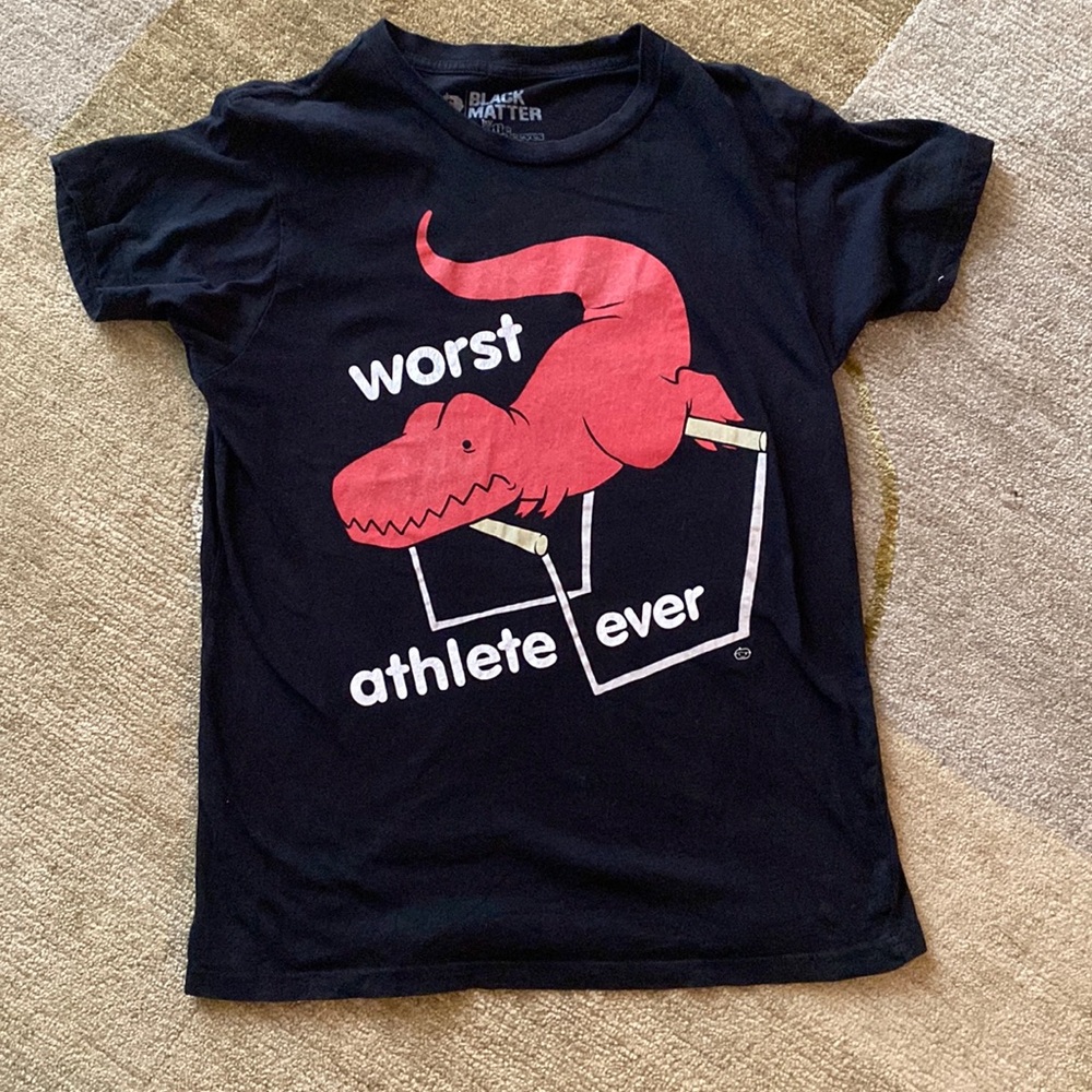 ~Black Matter by Goodie Two Sleeves~ Worst Athlete Ever Dinosaur T-Shirt